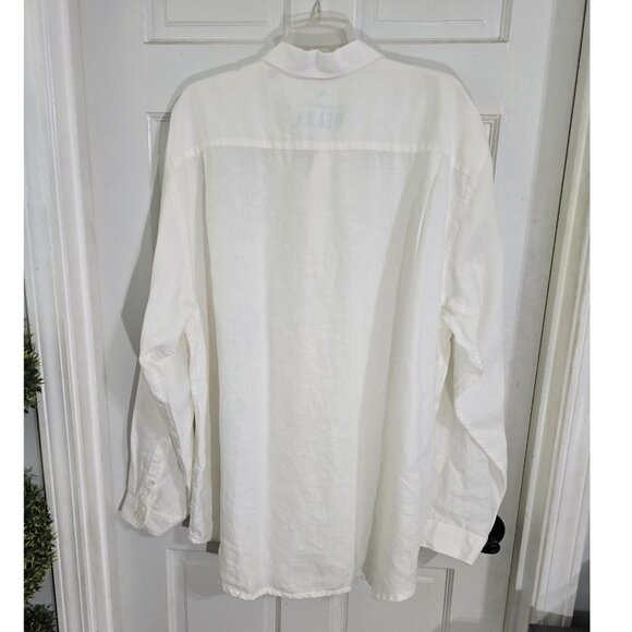 Tommy Bahama Relax Mens White Linen Long Sleeve‎ Button-Up Shirt XXL - Picture 3 of 12